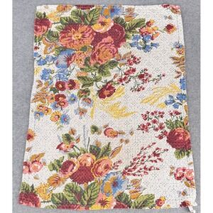 Floral Tea Towel April Cornell Waffle Weave Cotton Cottagecore Farmhouse Kitchen